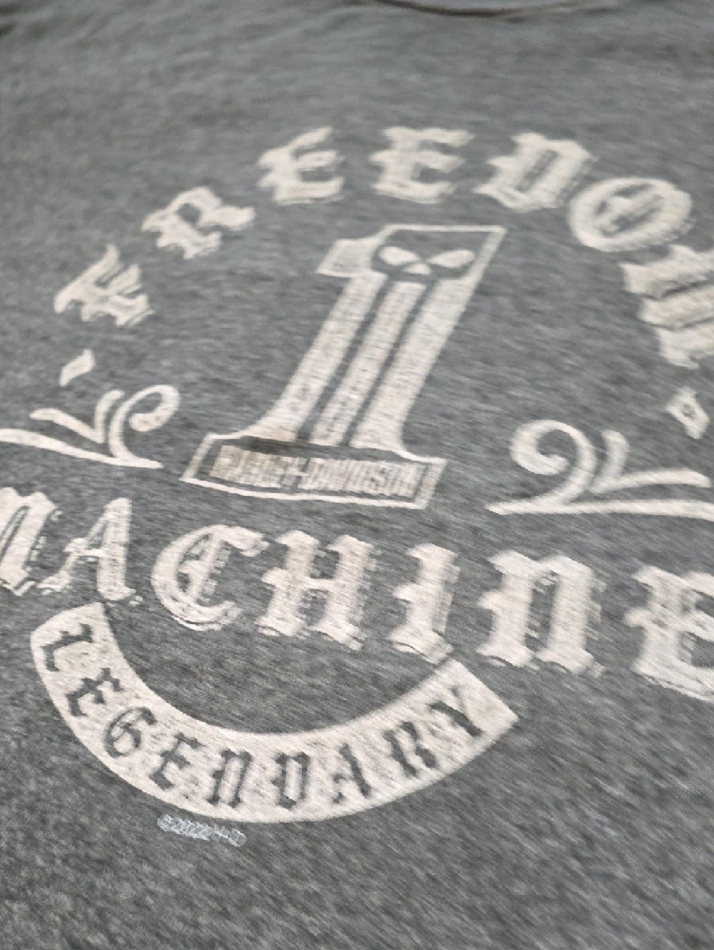 Harley-Davidson Charcoal Gray 'Freedom Machine' Short Sleeve Tee - Picture 5 of 8
